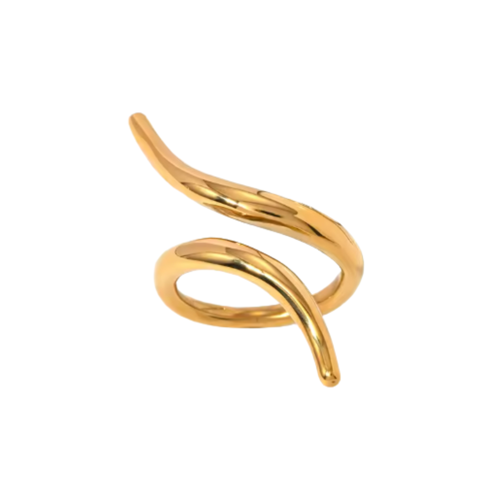 Twisted Line Ring - Stainless Steel