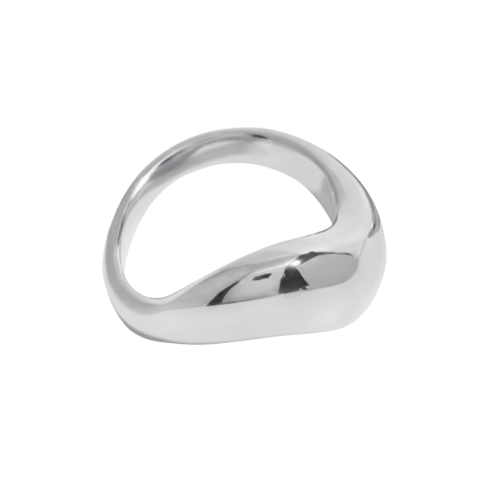 Wavy Dome Ring - Stainless Steel