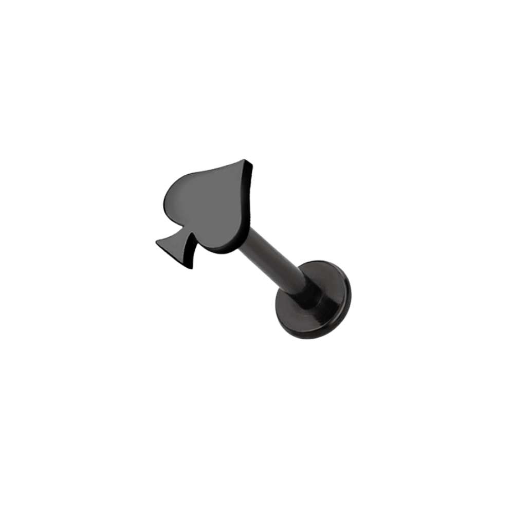 Internally Threaded Spade Top Flat Back Stud - 316L Stainless Steel