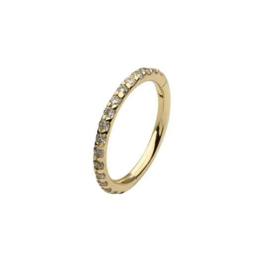 Lab Grown Diamond Eternity Side Facing Hinged Segment Clicker - 14kt Gold