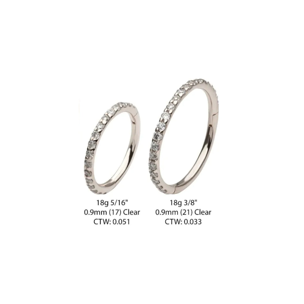 Lab Grown Diamond Eternity Side Facing Hinged Segment Clicker - 14kt White Gold