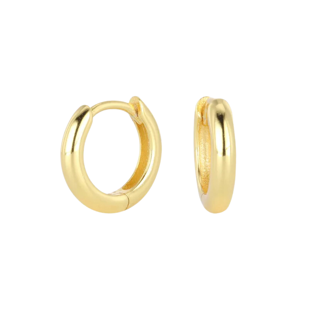 Thin Hinged Hoop Earrings - Pair - 925 Sterling Silver
