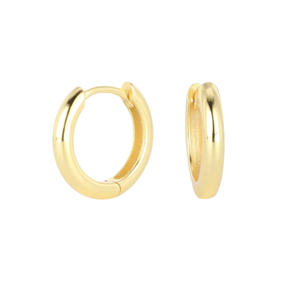 Thin Hinged Hoop Earrings - Pair - 925 Sterling Silver