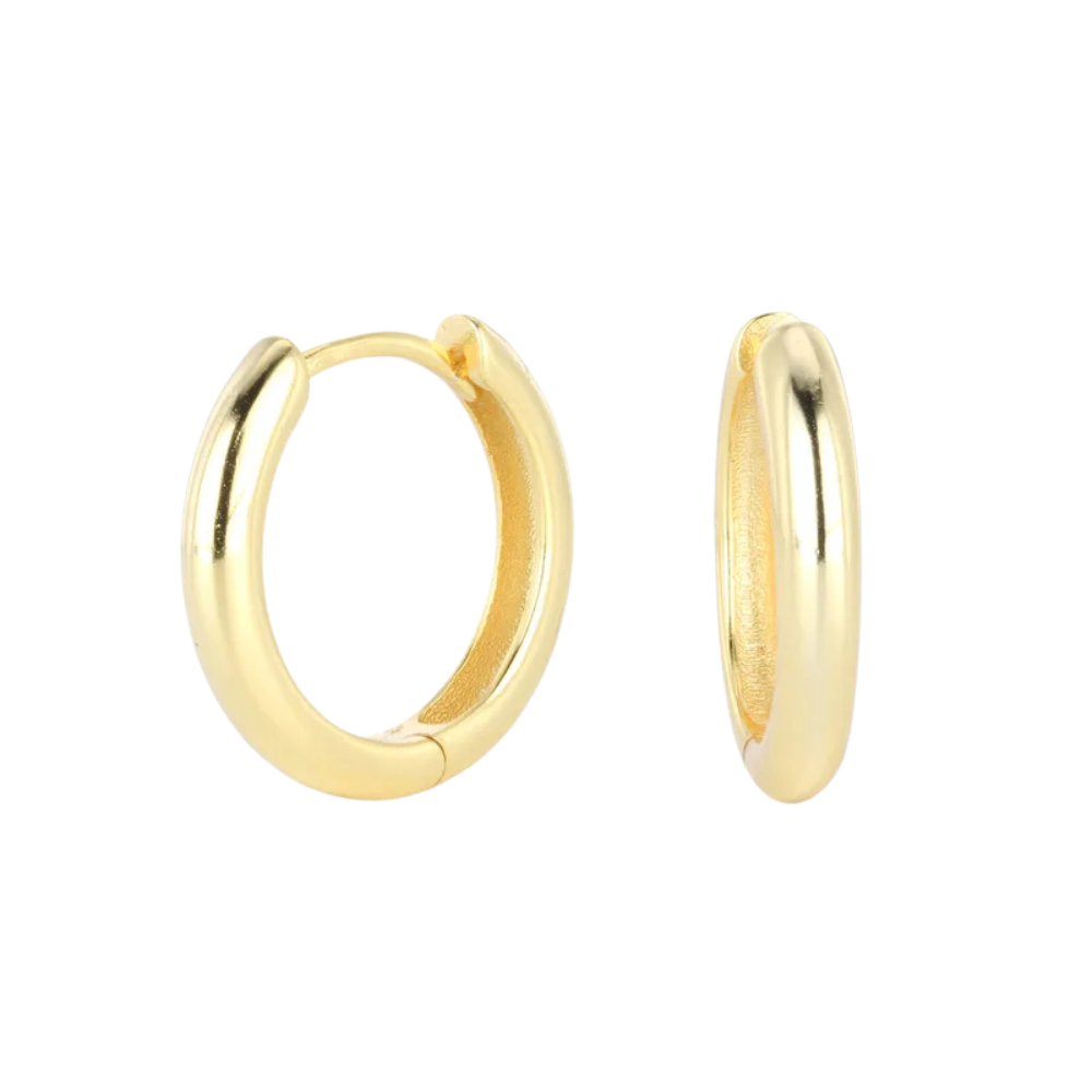 Thin Hinged Hoop Earrings - Pair - 925 Sterling Silver