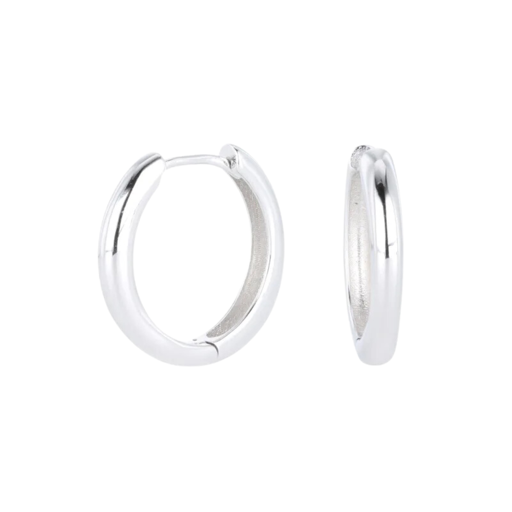Thin Hinged Hoop Earrings - Pair - 925 Sterling Silver
