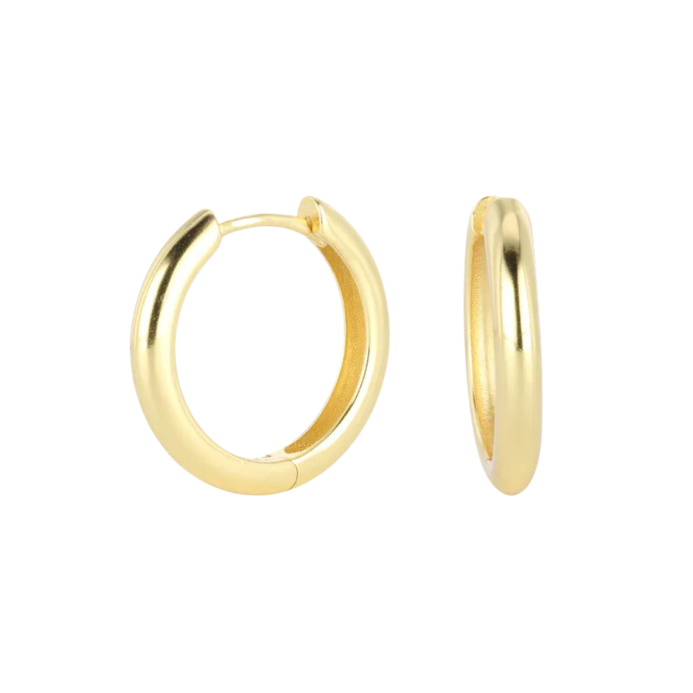 Thin Hinged Hoop Earrings - Pair - 925 Sterling Silver