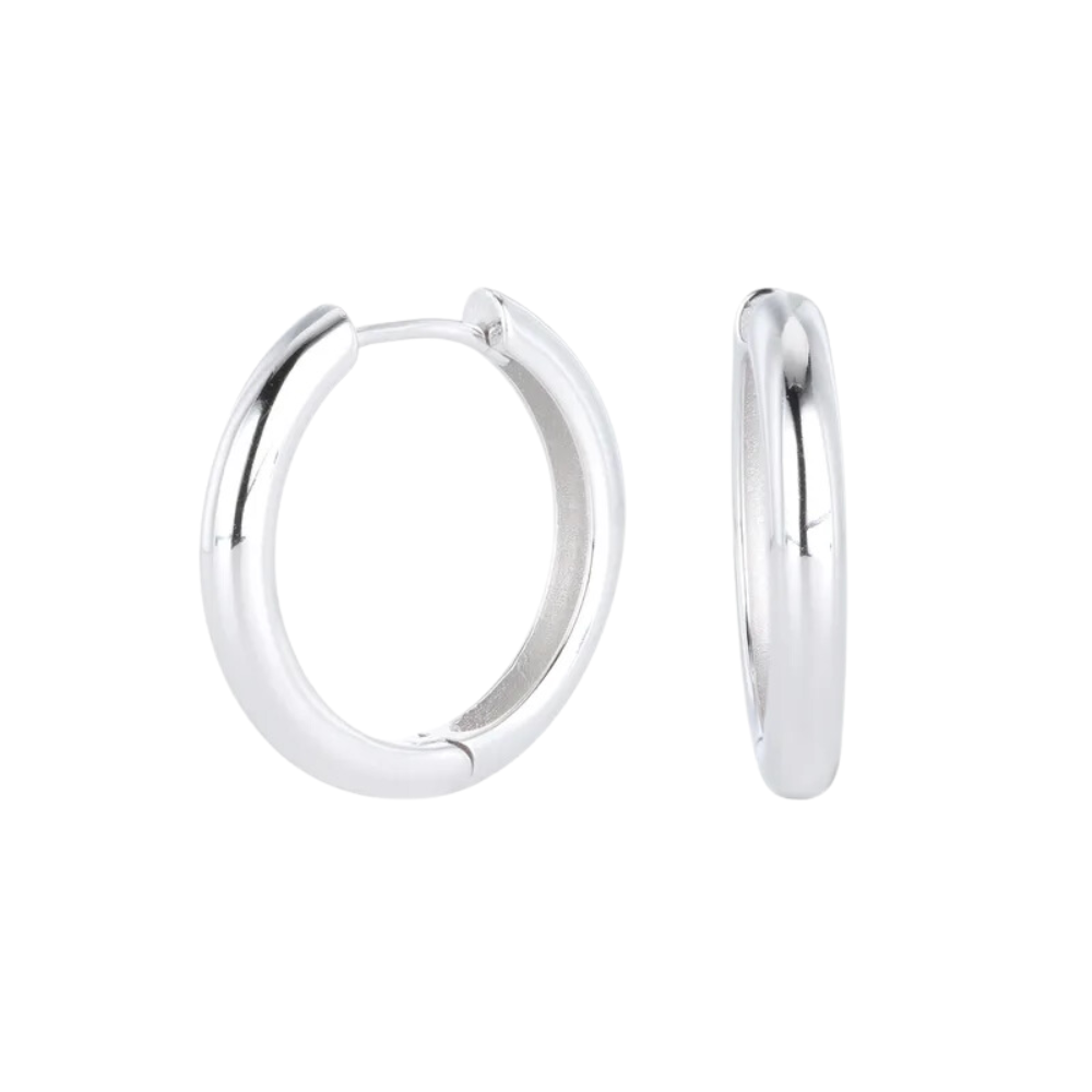 Thin Hinged Hoop Earrings - Pair - 925 Sterling Silver