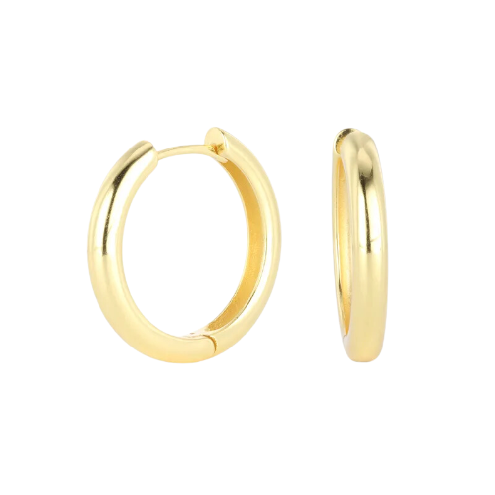 Thin Hinged Hoop Earrings - Pair - 925 Sterling Silver