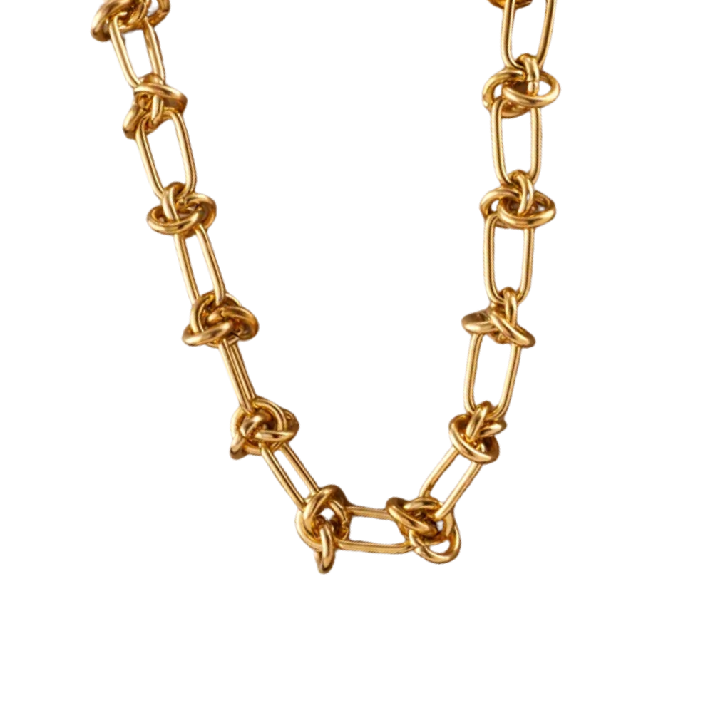 Ball Knot Chain Necklace - Stainless Steel