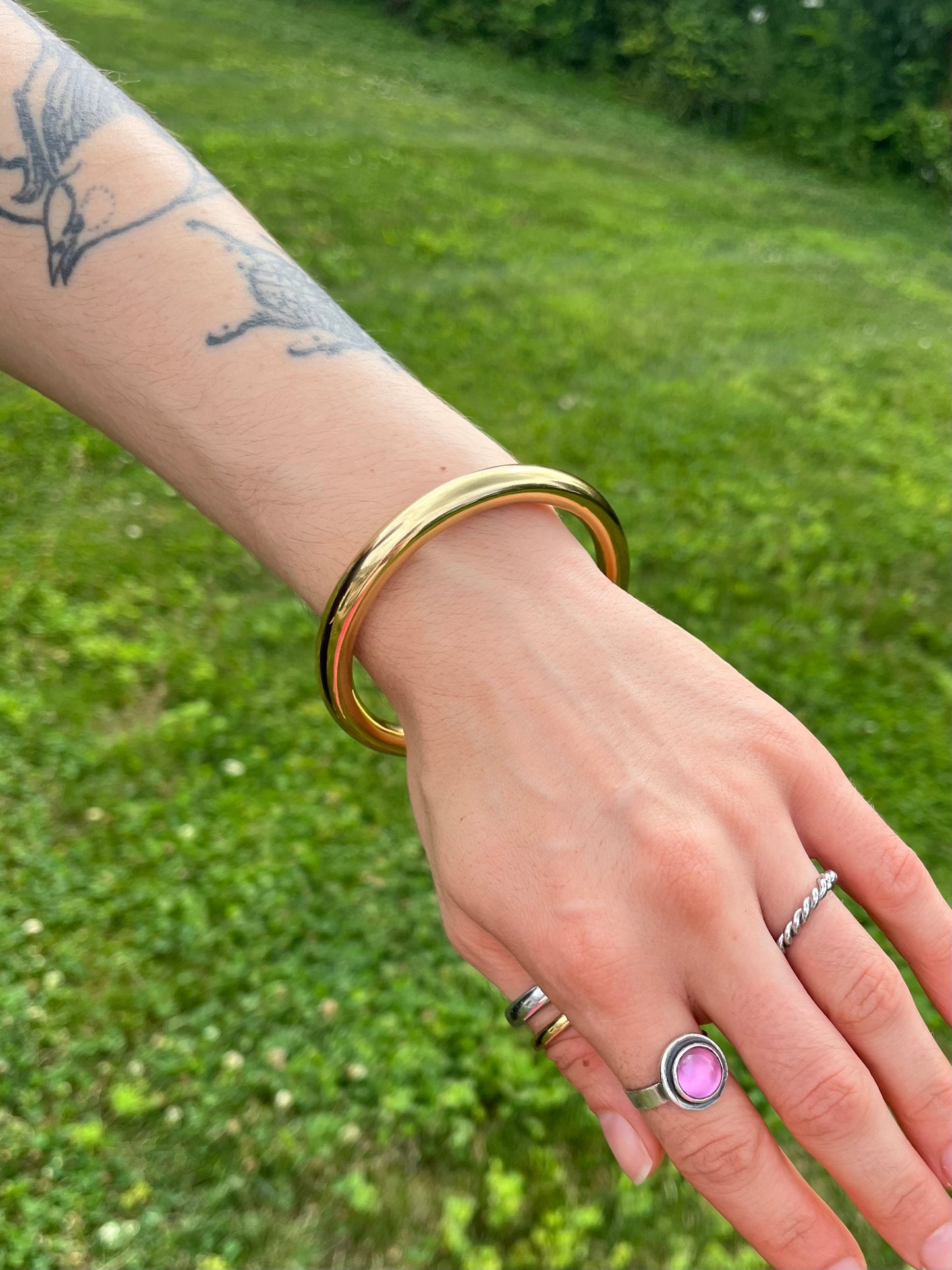 Polished Bangle Bracelet - Stainless Steel