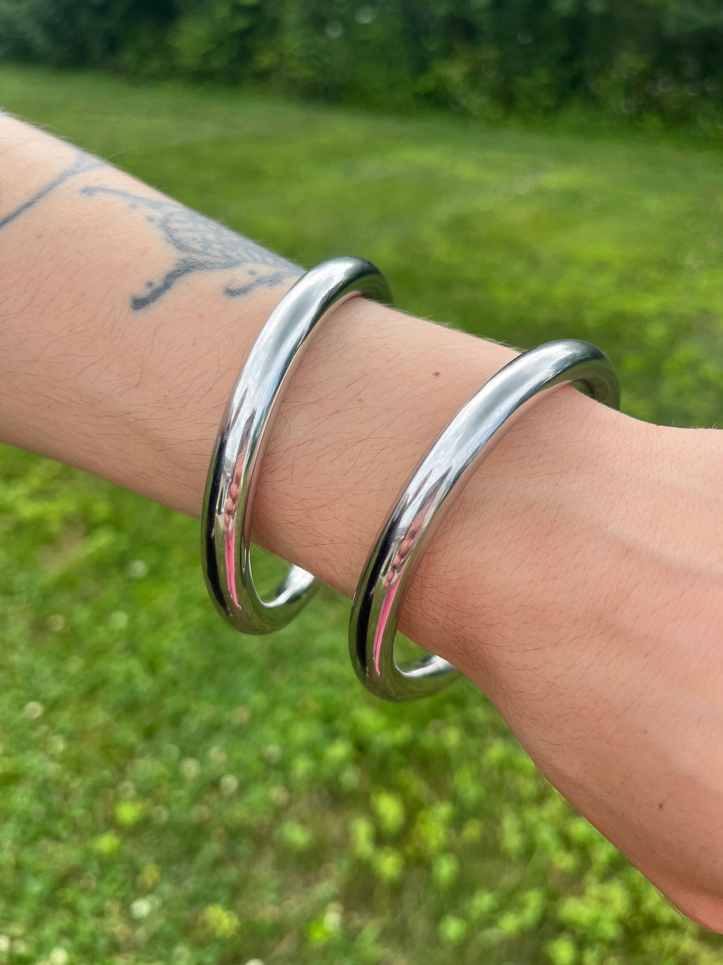 Polished Bangle Bracelet - Stainless Steel