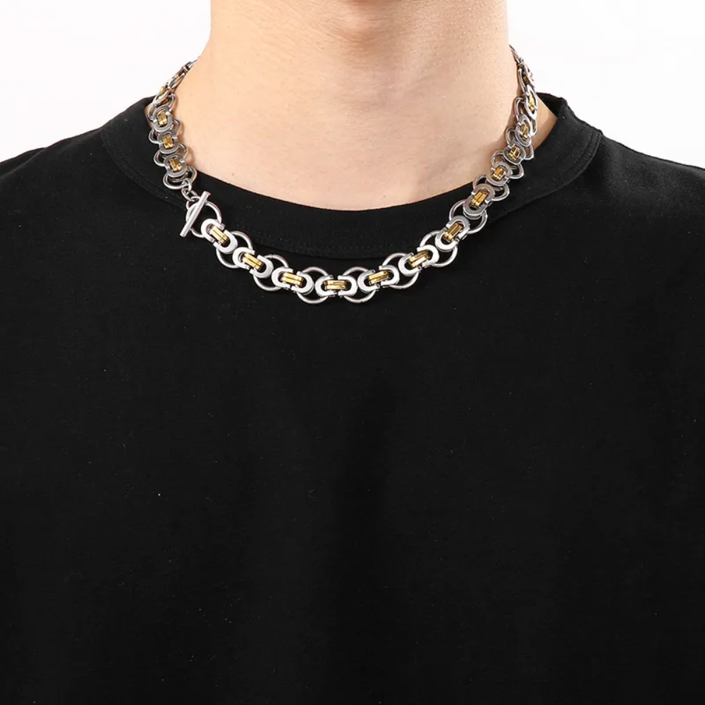 Round Link Chain Necklace - Stainless Steel
