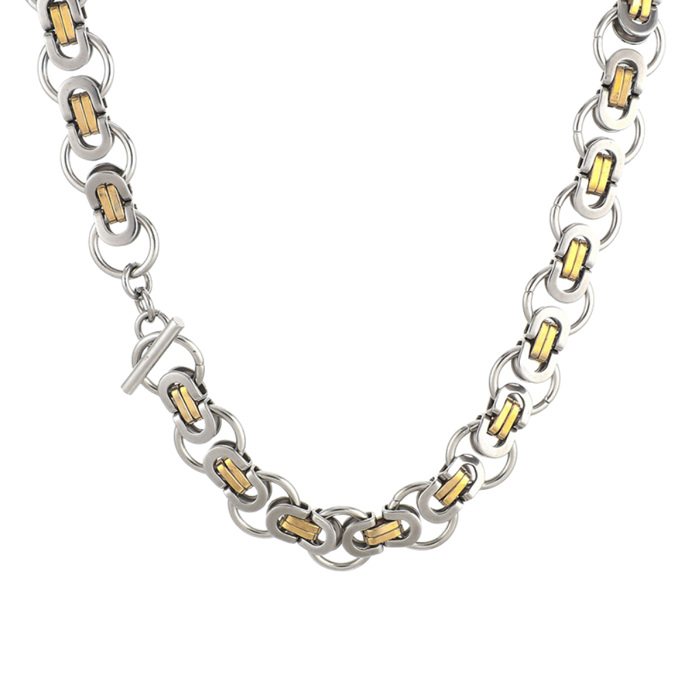 Round Link Chain Necklace - Stainless Steel