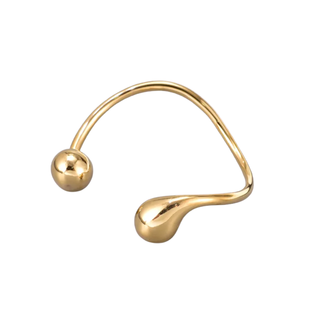 Teardrop Ends Cuff Bracelet - 304 Stainless Steel