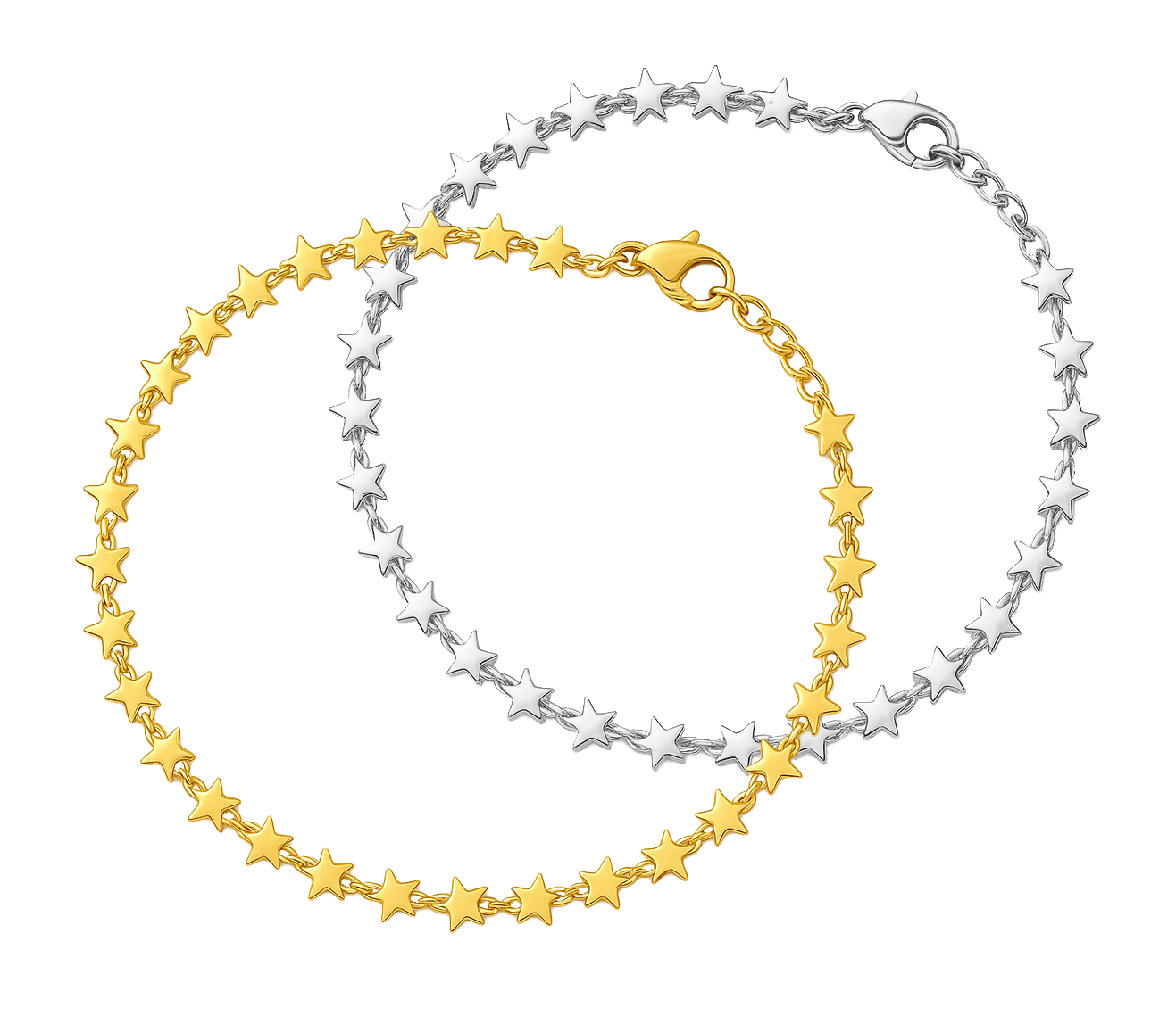 Star Lined Bracelet - 925 Sterling Silver