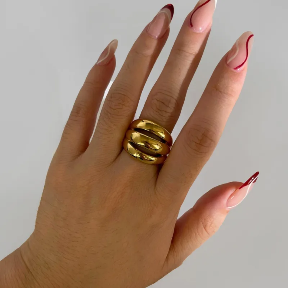 Triple Dome Ring - 316L Stainless Steel