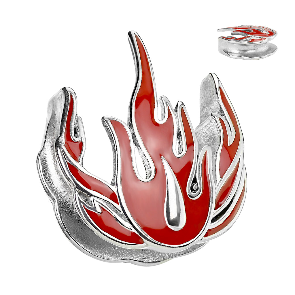 Red Flame Saddle Spreader Ear Gauges
- 316L Stainless Steel - Pair