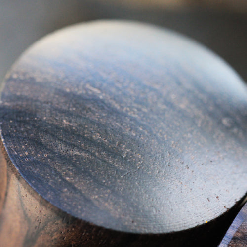 Organic Ebony Wood Double Flared Saddle Plugs - Pair