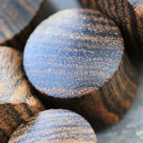 Organic Rose Wood Convex Saddle Plug Gauges - Pair