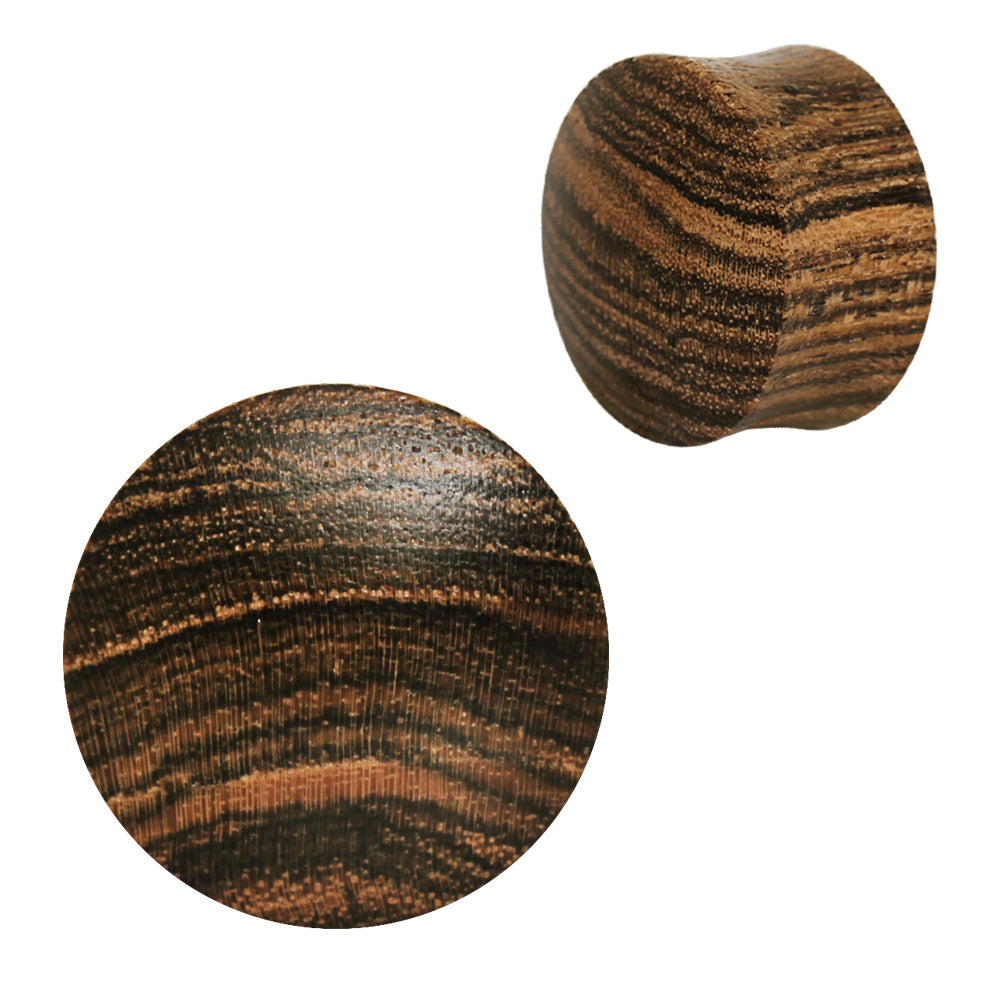 Organic Rose Wood Convex Saddle Plug Gauges - Pair