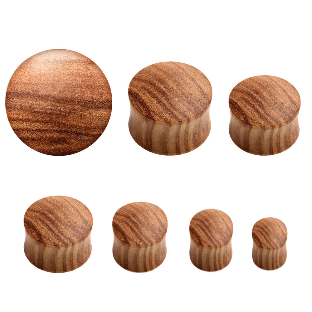 Organic Olive Wood Saddle Plug Gauges - Pair