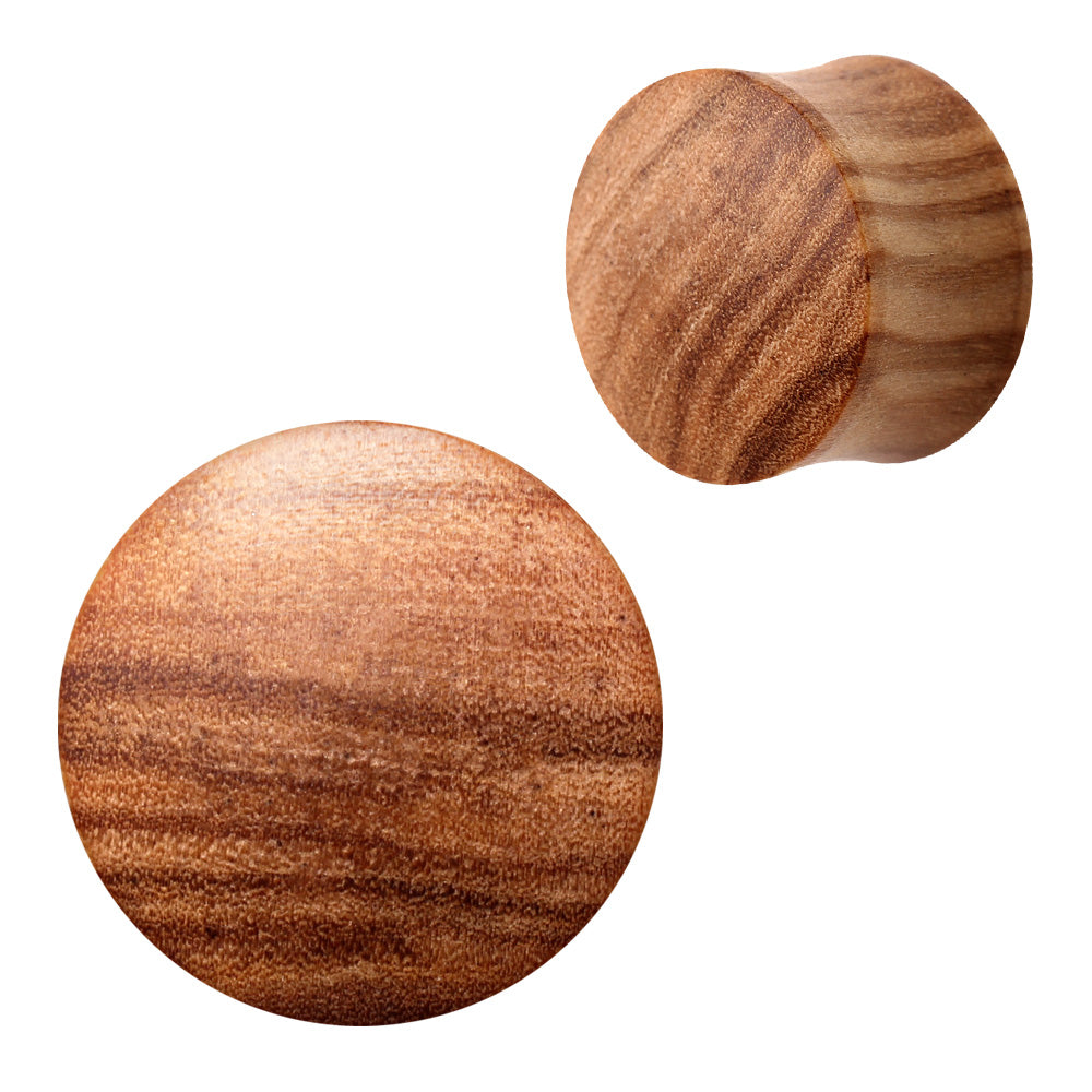 Organic Olive Wood Saddle Plug Gauges - Pair