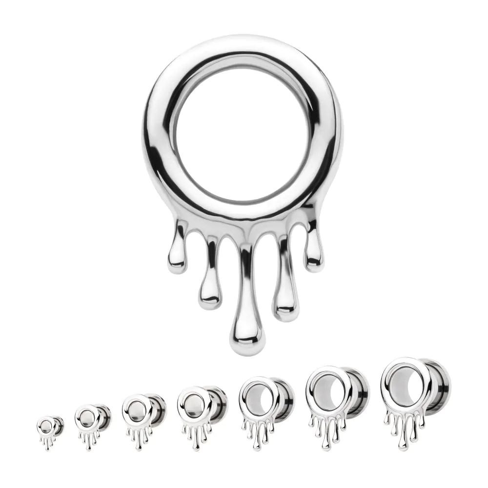 Dripping Design Screw Fit Tunnels - Pair - 316L Stainless Steel