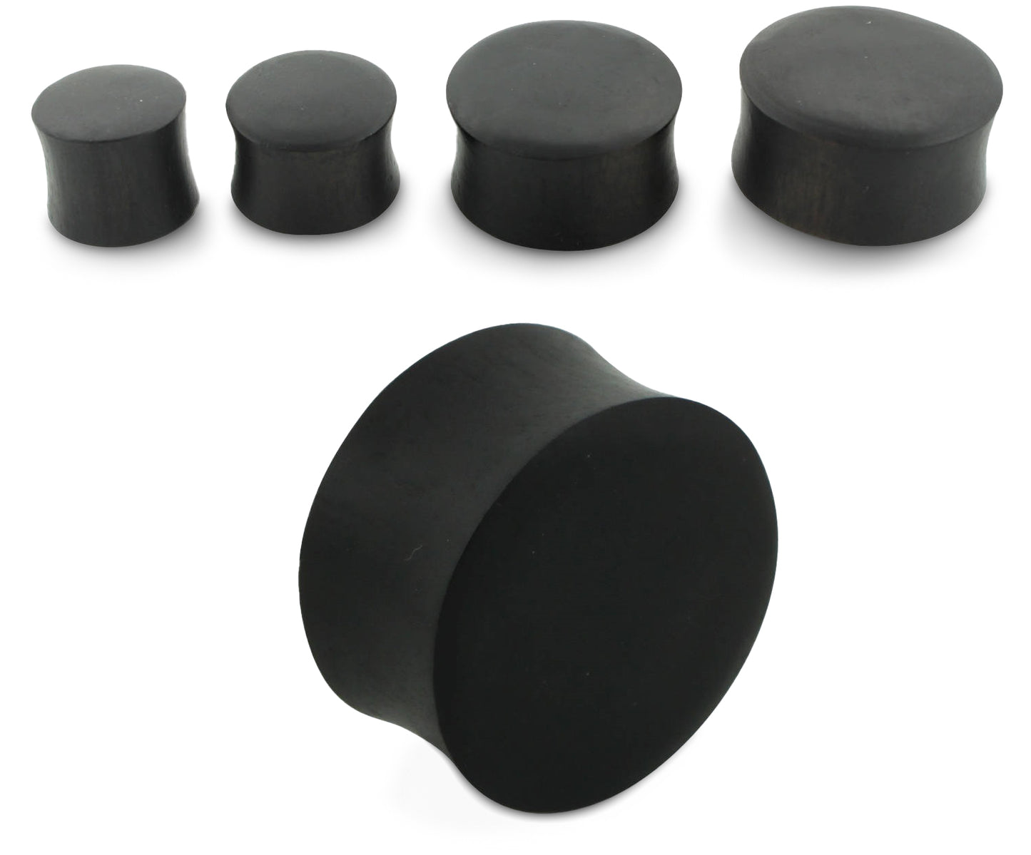 Areng Wood Double Flared Plugs - Pair