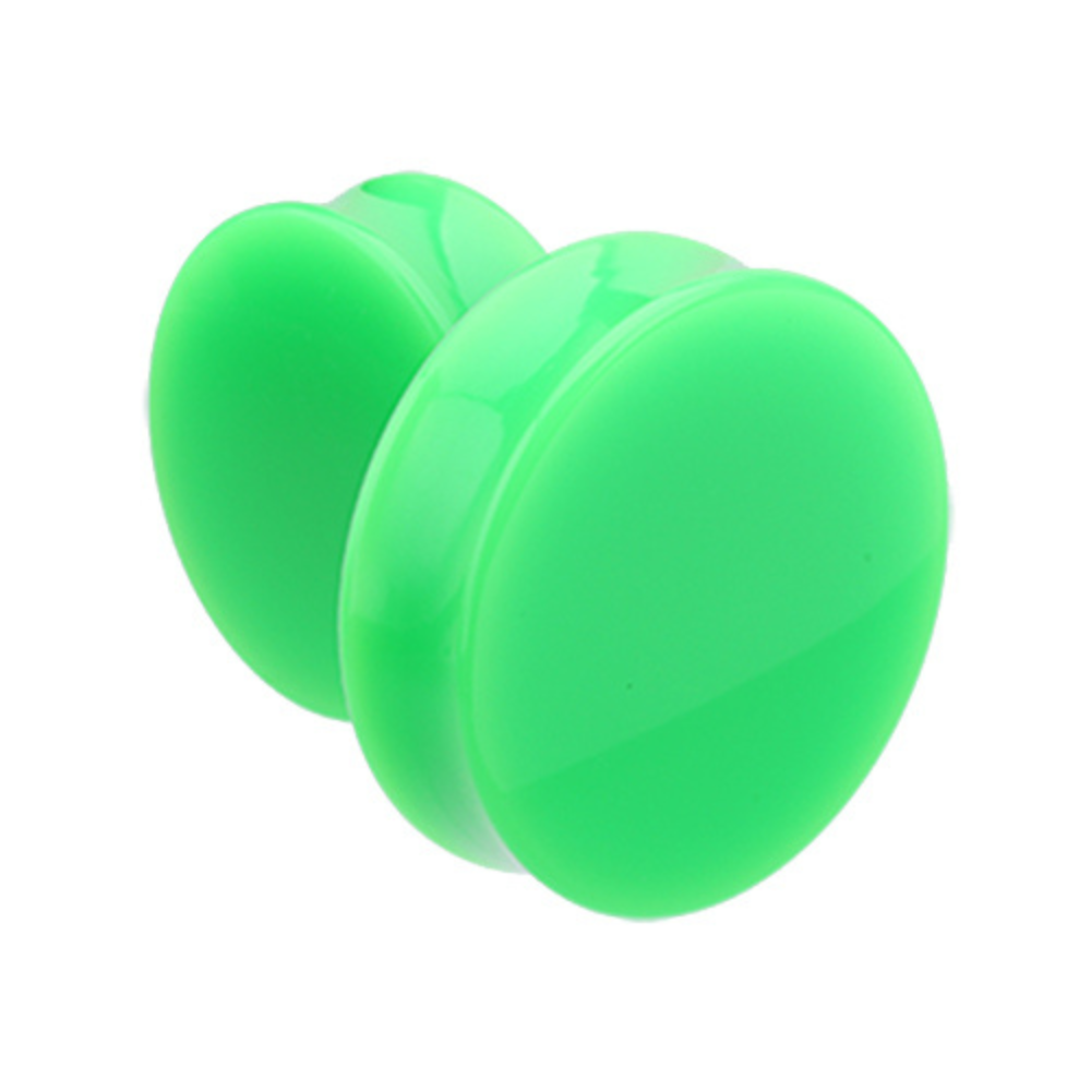 Large Gauge Neon Acrylic Double Flared Plugs - Pair
