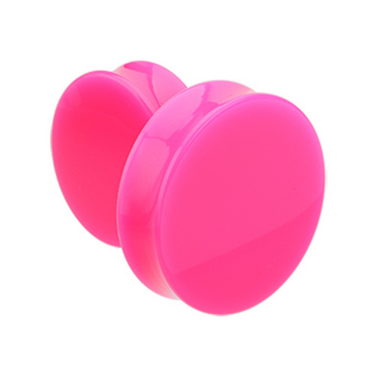 Large Gauge Neon Acrylic Double Flared Plugs - Pair
