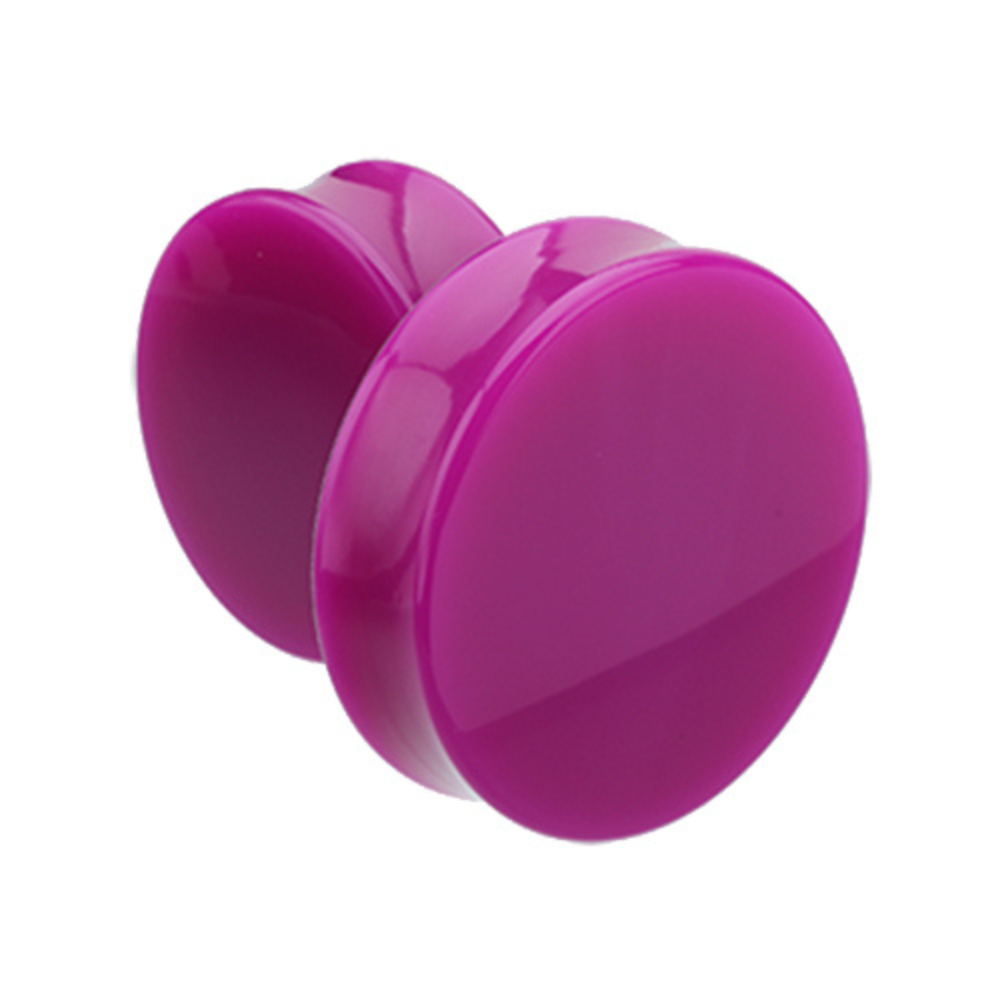 Large Gauge Neon Acrylic Double Flared Plugs - Pair