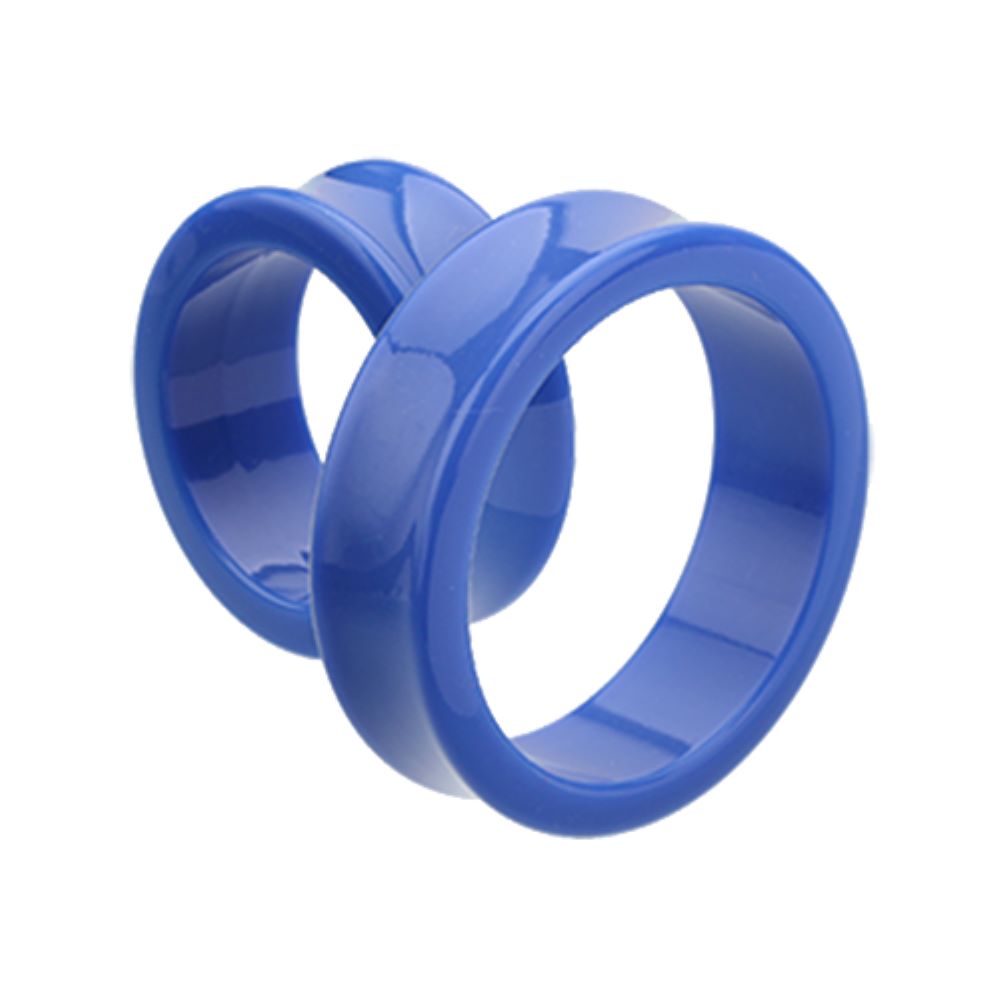 Large Gauge Neon Acrylic Double Flared Tunnels - Pair