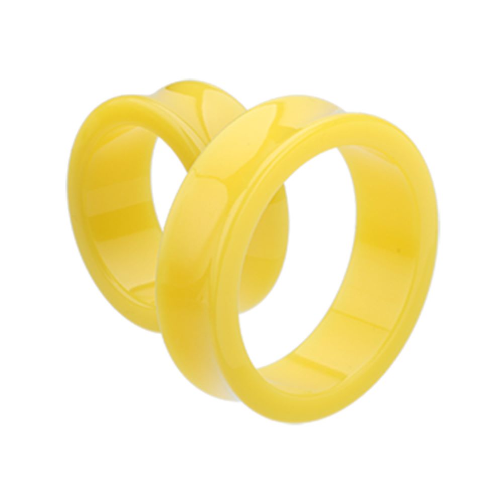 Large Gauge Neon Acrylic Double Flared Tunnels - Pair