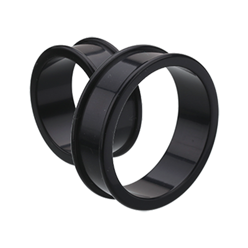 Large Gauge Flexible Silicone Double Flared Tunnels - Pair