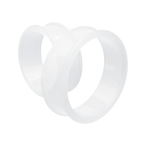 Large Gauge Flexible Silicone Double Flared Tunnels - Pair