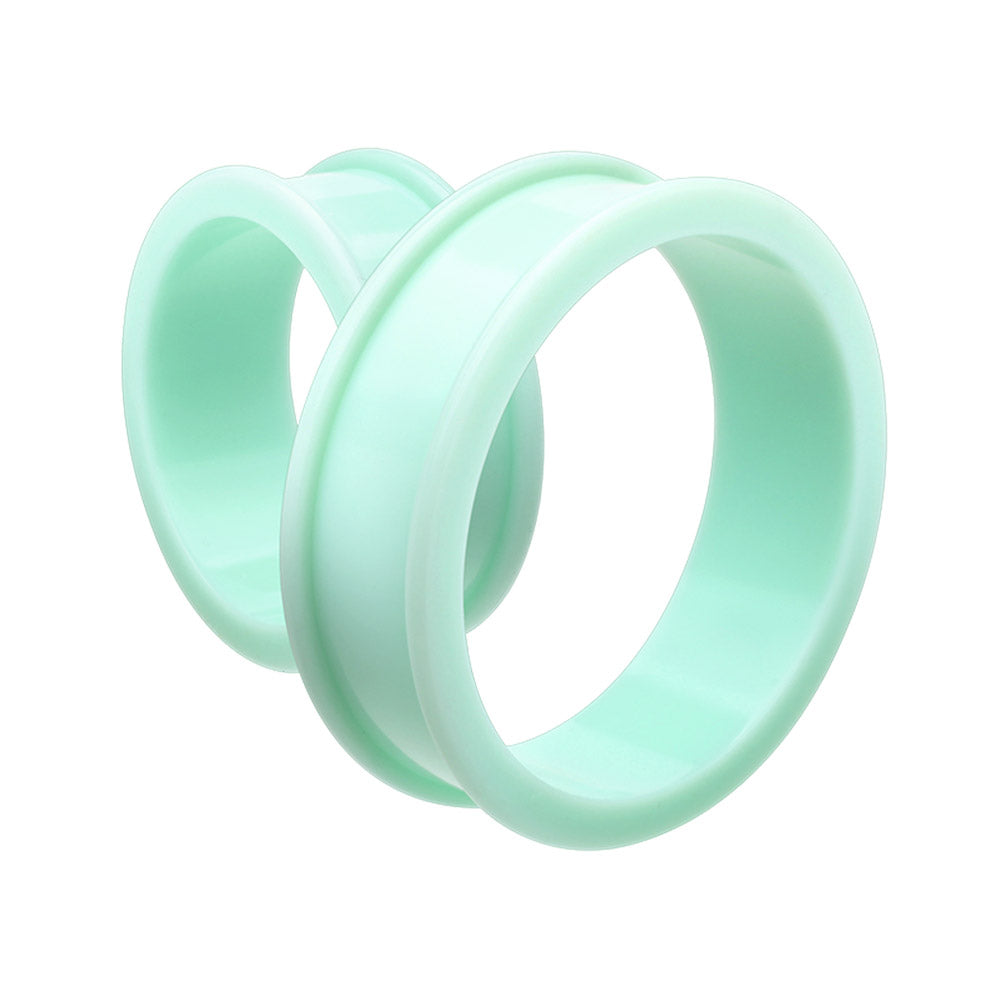 Large Gauge Flexible Silicone Double Flared Tunnels - Pair