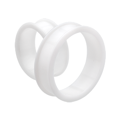 Large Gauge Flexible Silicone Double Flared Tunnels - Pair