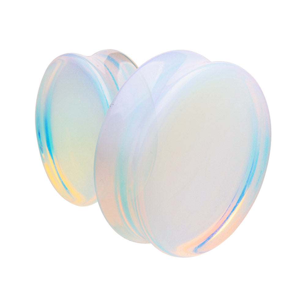 Large Gauge Opalite Double Flared Plugs - Pair