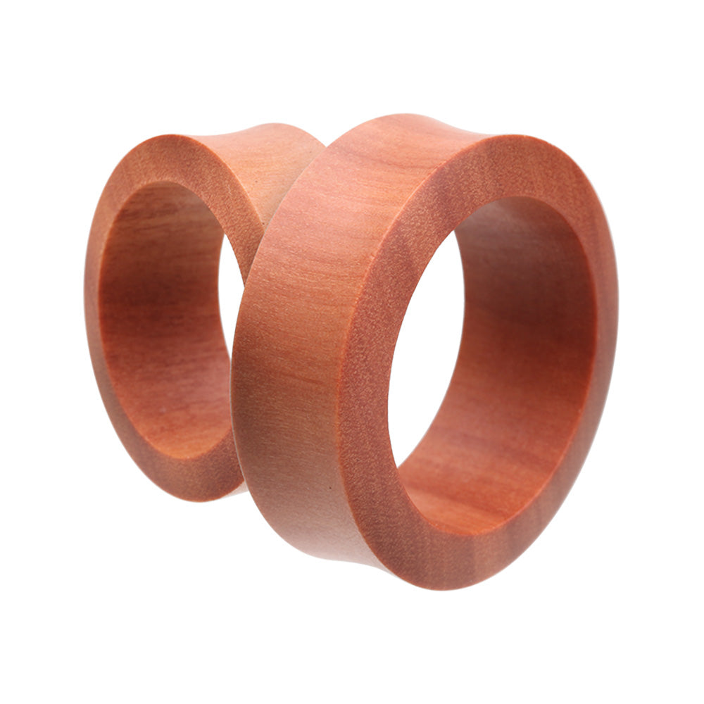 Large Gauge Sawo Wood Double Flared Tunnels - Pair