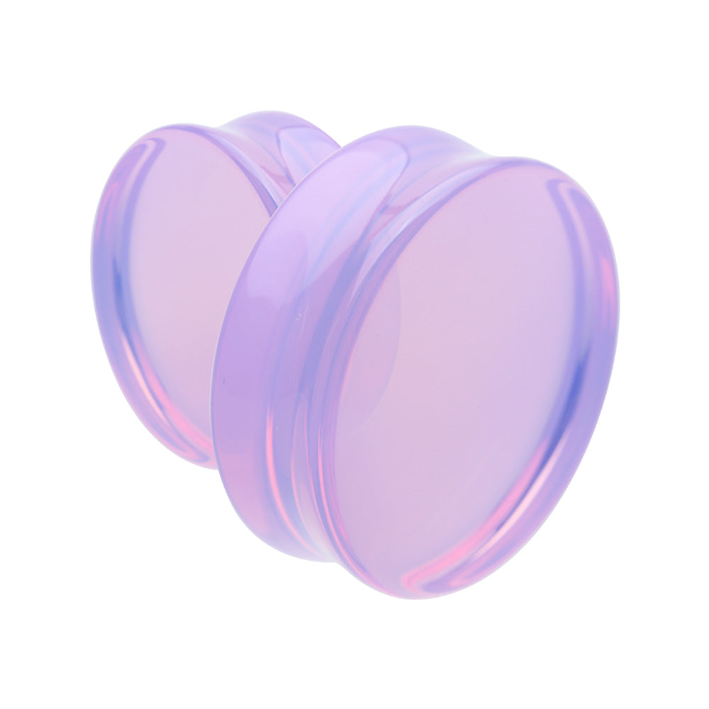 Large Gauge Lavendar Opalite Double Flared Plugs - Pair