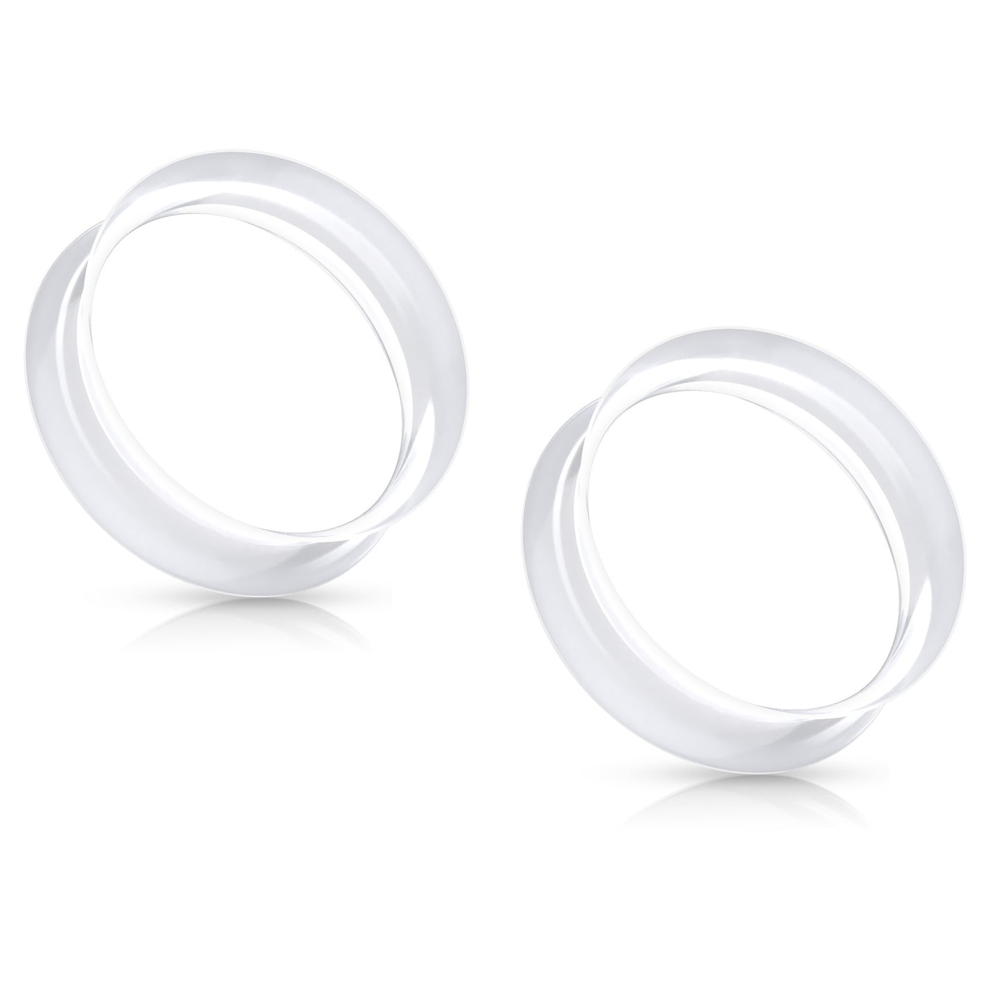 Ultra Thin Silicone Double Flared Saddle Tunnels - Pair