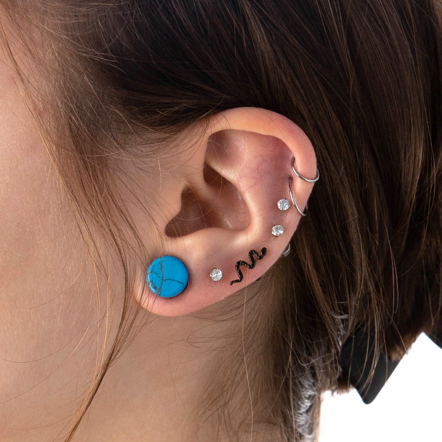 Snake Threadless Push In Stud - G23 Implant Grade Titanium