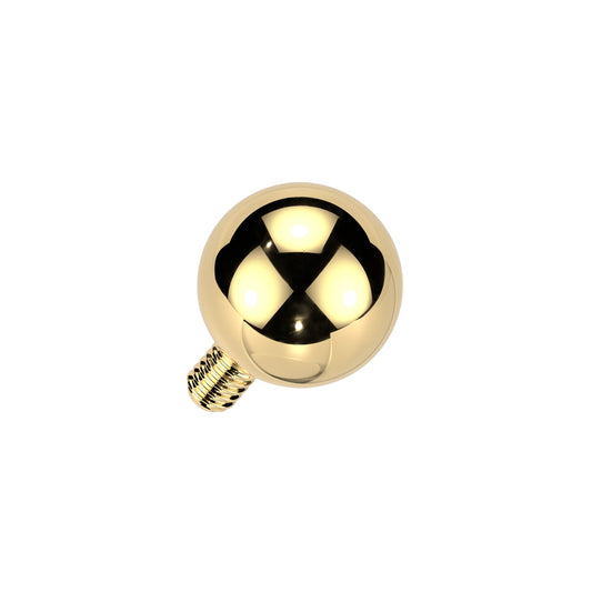 Set of 10 Replacement Balls for Internally Threaded Jewelry - Gold PVD ASTM F-136 Implant Grade Titanium