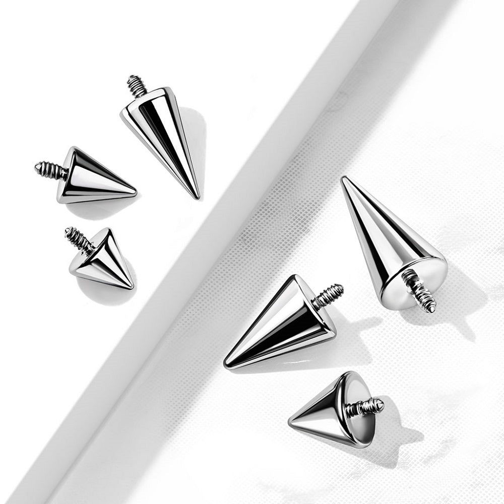 Internally Threaded Spike Dermal Anchor Top - G23 Implant Grade Solid Titanium