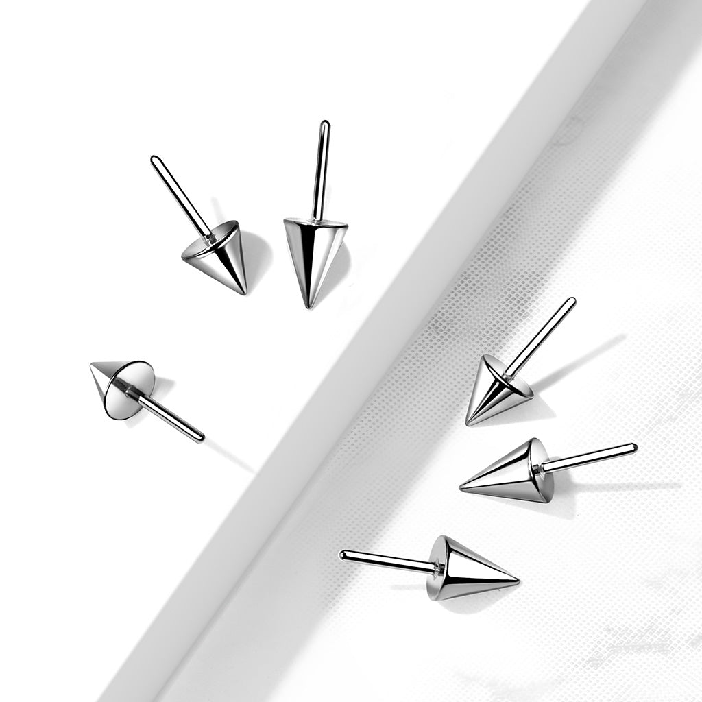 Set of 10 Replacement Spikes for Threadless Jewelry - ASTM F-136 Implant Grade Titanium