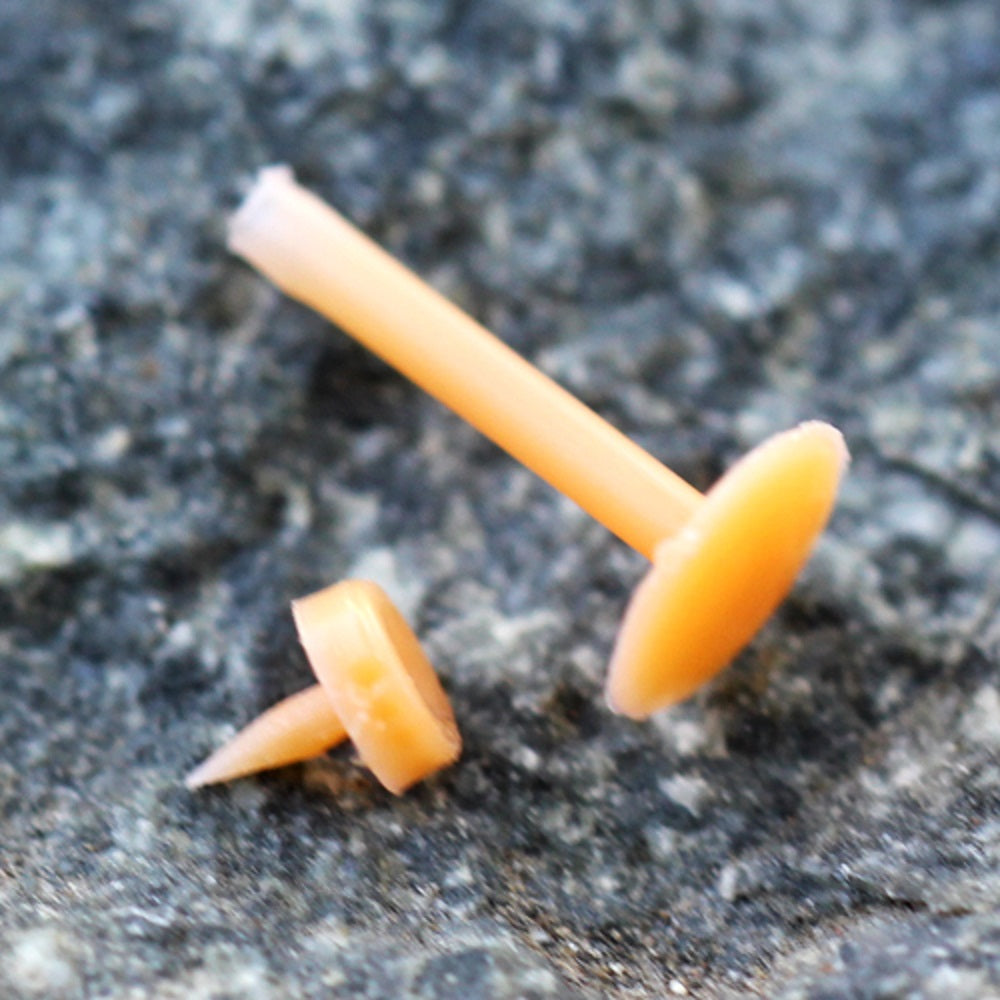 Set of 10 Flesh Tone Flexible Bioflex Removable Push Top Piercing Retainers