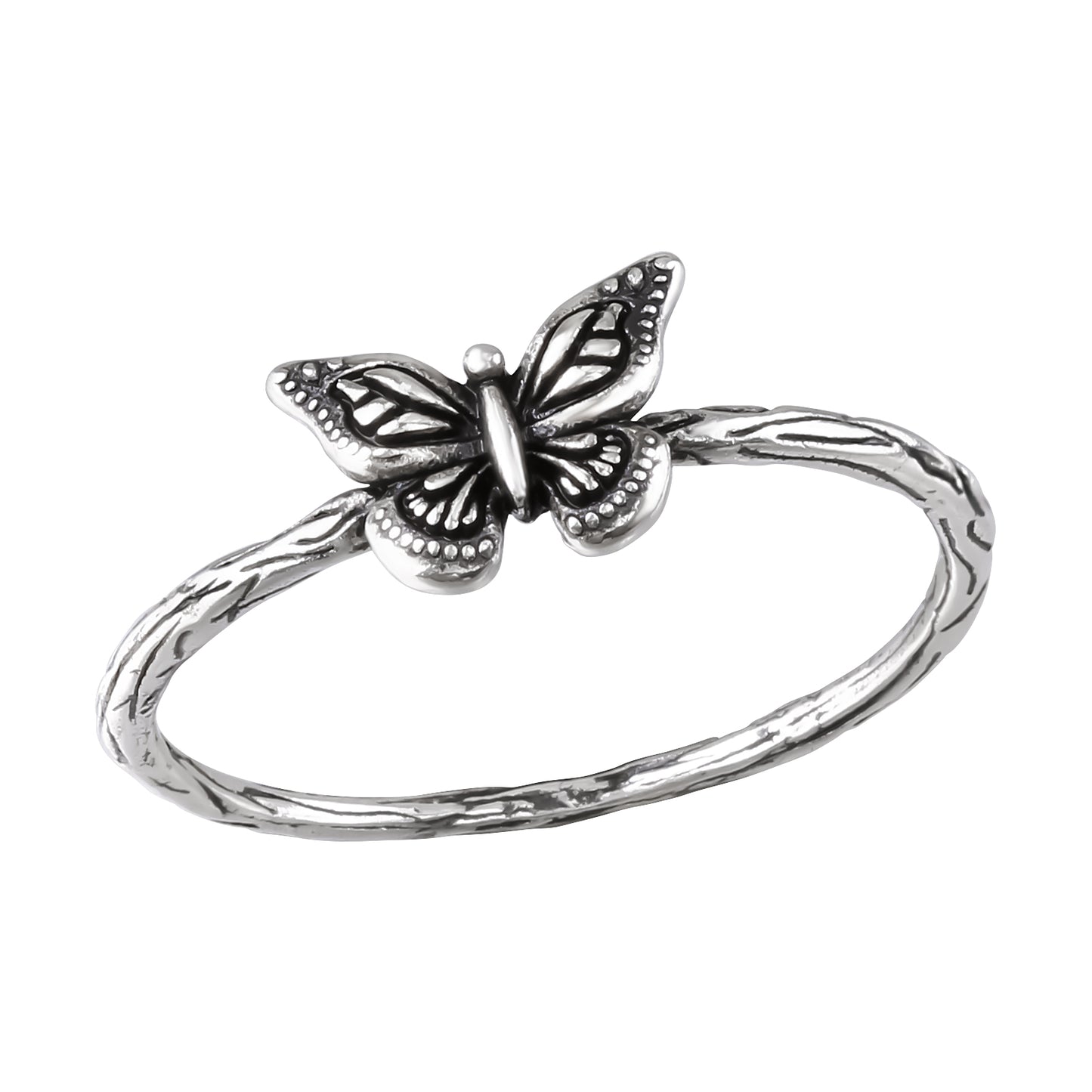 Butterfly Ring - Oxidized 925 Sterling Silver