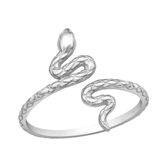 Snake Ring - Rhodium Plated 925 Sterling Silver