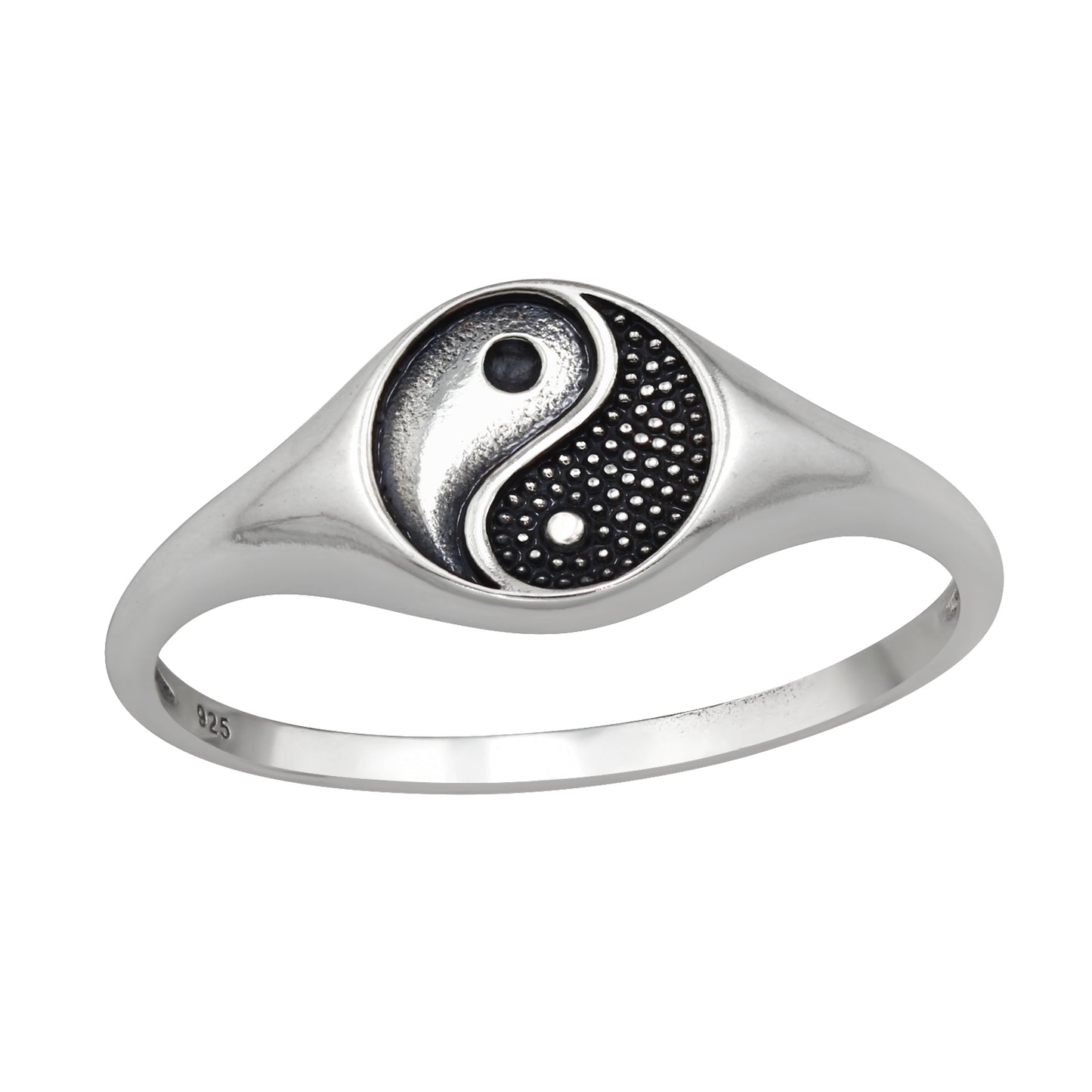 Yin Yang Ring - Oxidized 925 Sterling Silver