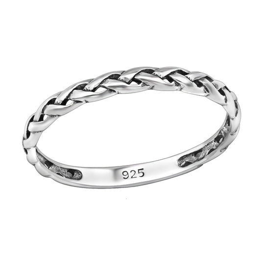 Braided Ring - Oxidized 925 Sterling Silver